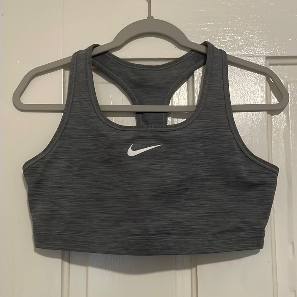 Nike Women's Charcoal Dri-Fit Sports Bra  Size Large
